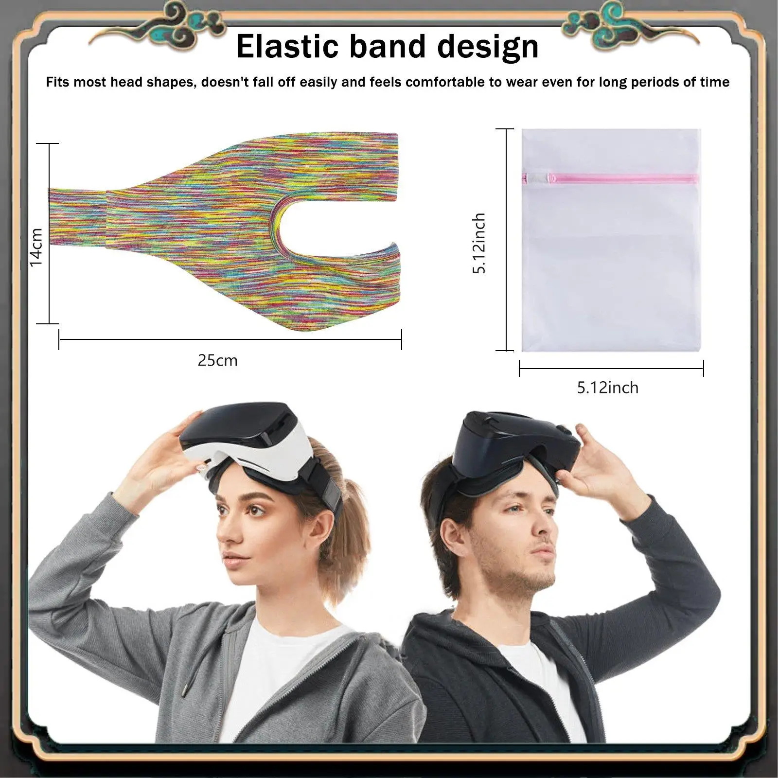 ASMA-For Meta Oculus Quest 2 Accessories VR Glasses Eye Mask Cover Sweat Band Virtual Reality Headset For Quest 2 HTC Vive