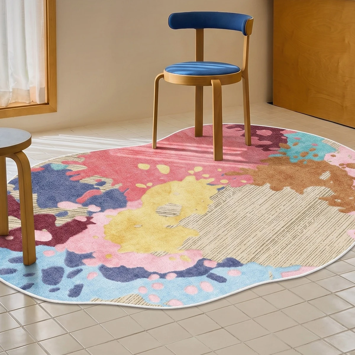 Dopamine Irregular Shape Mat Living Room Coffee Tables Rug Chair Floor Mats Bedside Bedroom Rugs Home Decoration Carpets Tapete