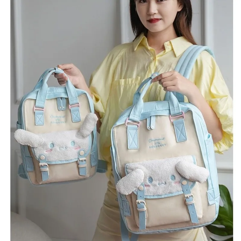 Sanrio Cinnamoroll Bags Y2k Cute Girl Cartoon Luxury Design Schoolbag Women Cute Trend Backpacks Tablet Bag Korean Shoulder Bag