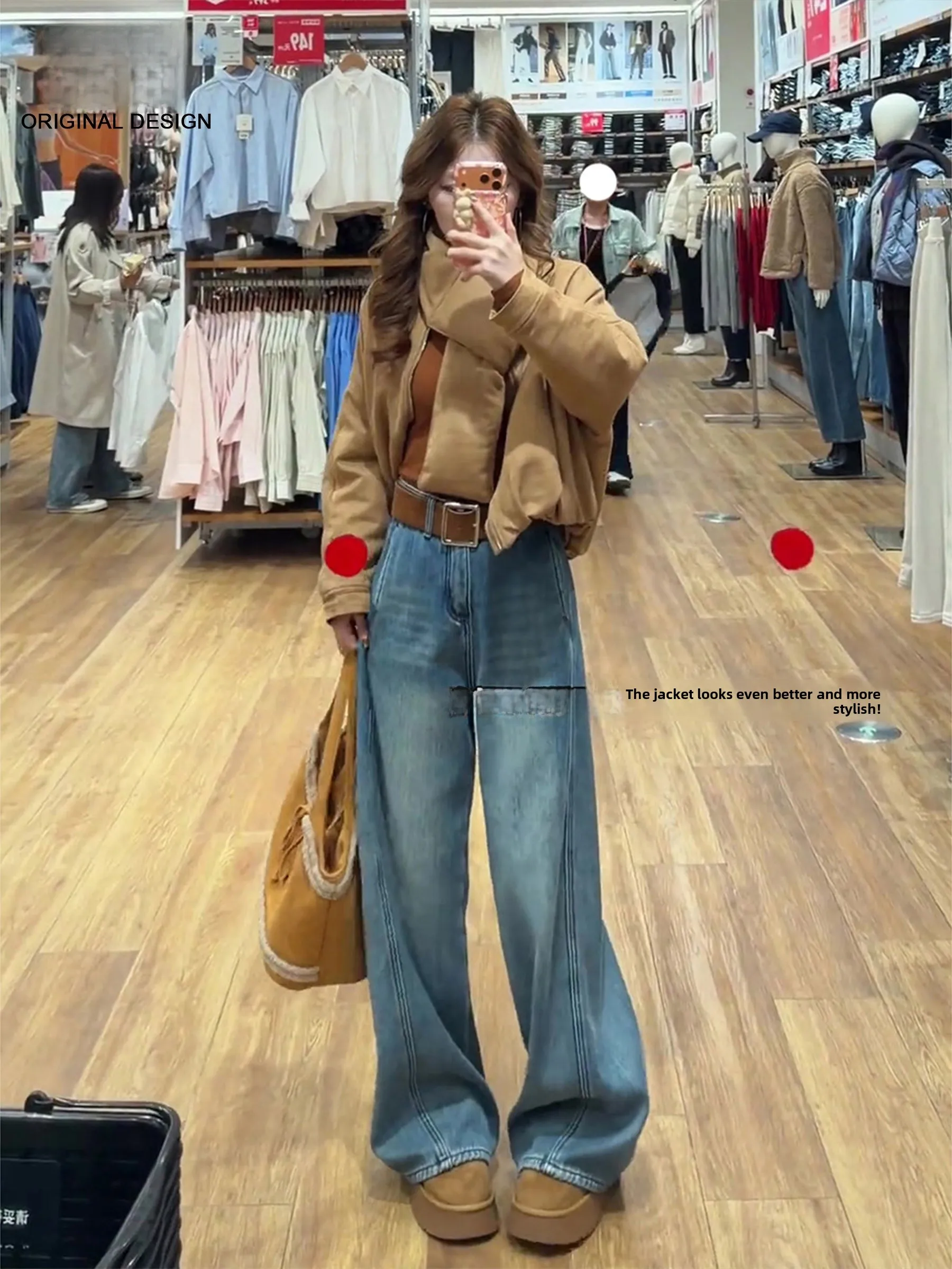 

Женские джинсы с высокой талией и широкими штанинами, новинка зимы, модель «бананы», утягивающие, повседневные, удобные, из денима