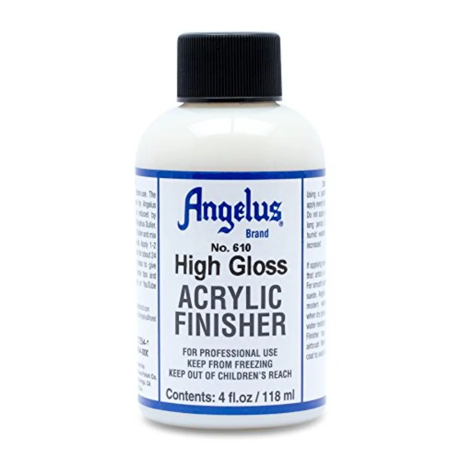 

Angelus Brand Acrylic Leather Paint High Gloss Finisher. 610 - 4oz, Packaging may vary