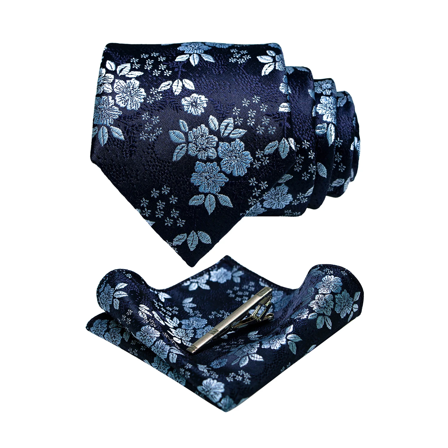 JEMYGINS Floral Seide Männer Krawatte Einstecktuch Krawatte Clip Sets Hochzeit Party Krawatte Männer Zubehör Hohe Qualität Gravata – Detail 28