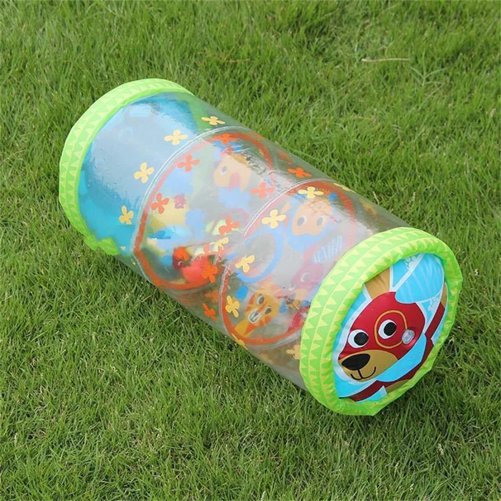 Inflatable baby walker PVC infant crawling roller baby practice crawling early teaching children's toy with Bell