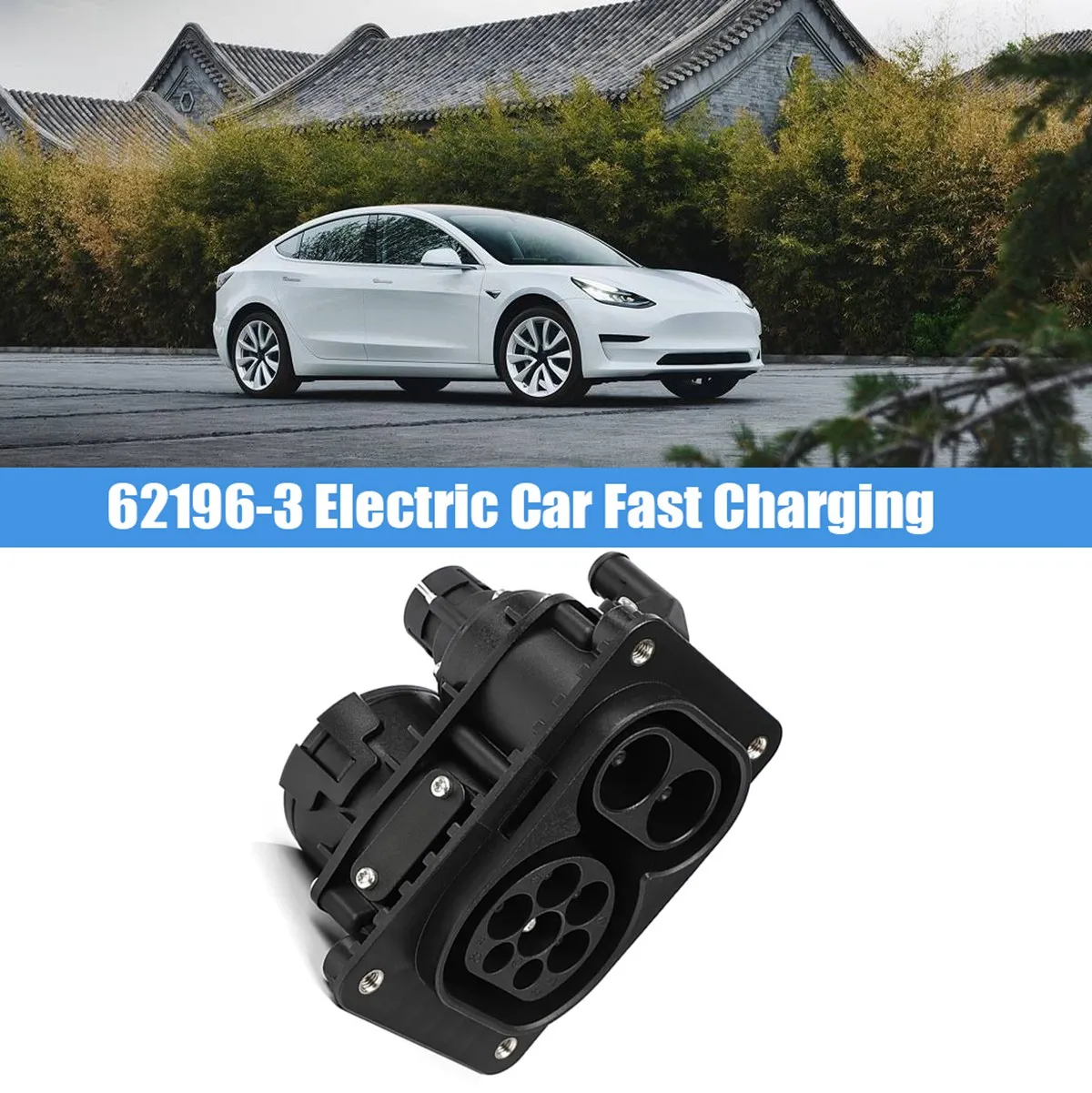 CCS Type 2 EV Female Combo 2 Socket 1000V 62196-3 Electric Car Fast Charging DC150A 850V DC