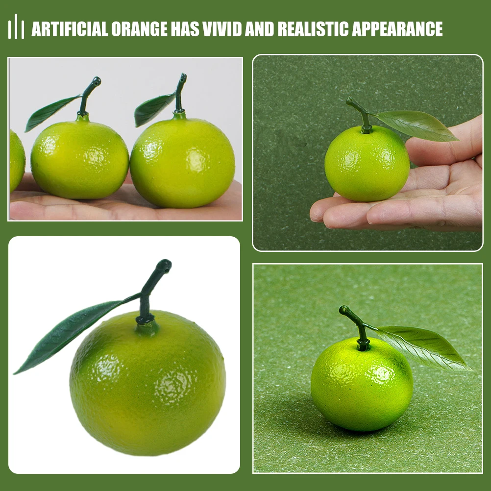 

6pcs Artificial Oranges Fake Foams Models Realistic Simulation Fruits Decor For Home Table Centerpieces Photo Props Desktop