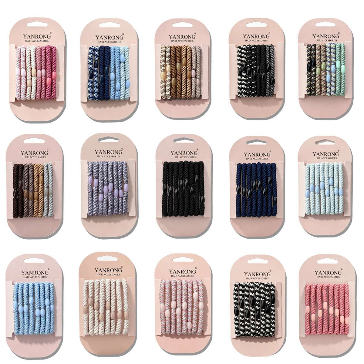 Set di 8 Elastici per Capelli Intrecciati, Alta Elasticità, Delicati e Senza Strappi, per Coda di Cavallo e Acconciature Quotidiane, Confezione Multipla