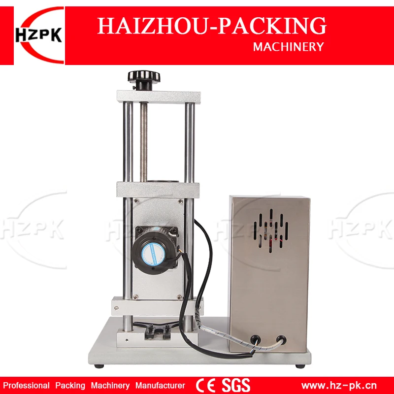 HZPK Semi-automatic Desktop Electric Screw Capping Machine Double Motor Working Aluminum Head For Plastic/Glass Bottle