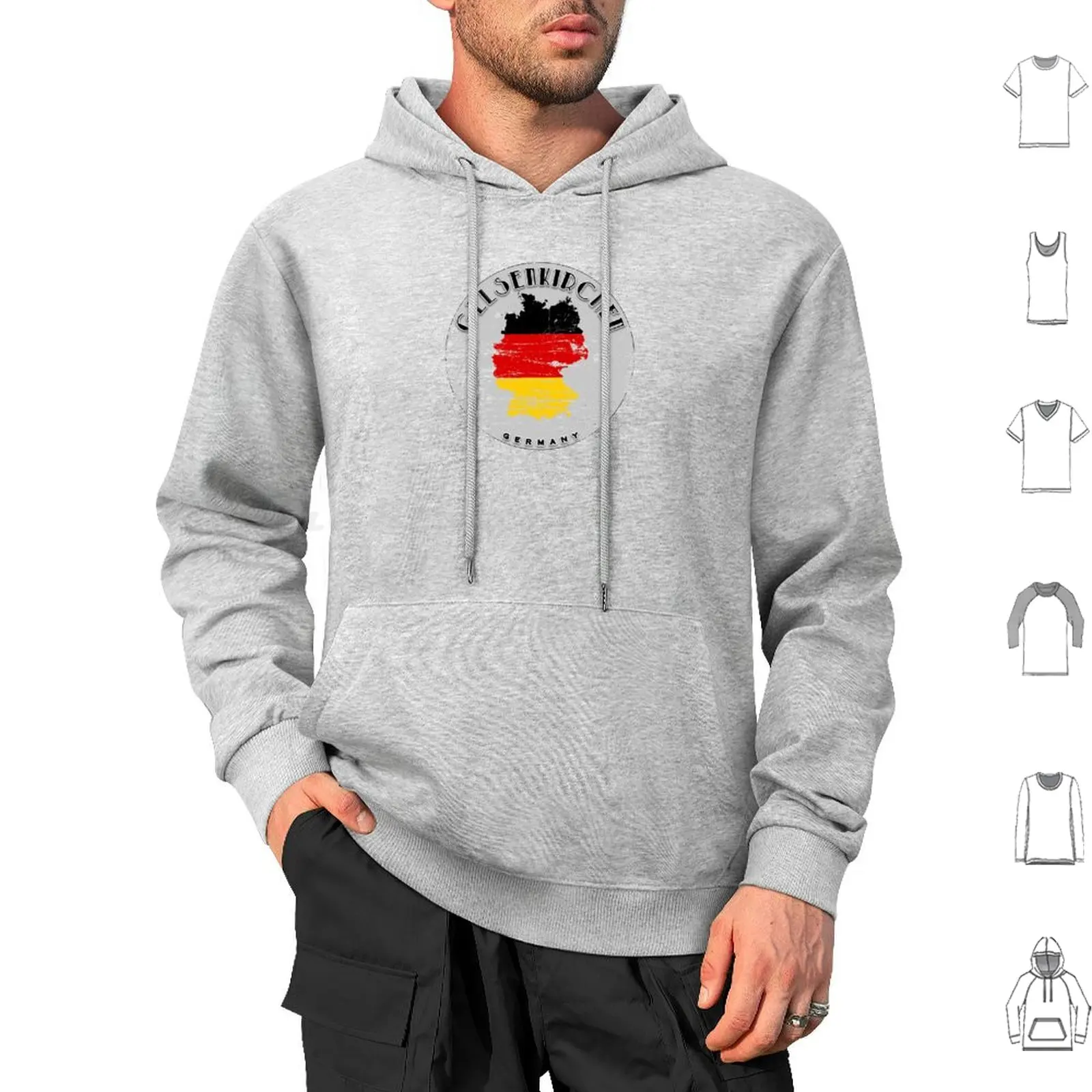 Gelsenkirchen Germany Flag Worn Hoodies Long Sleeve Gelsenkirchen Germany German Deutschland German Pride Heritage