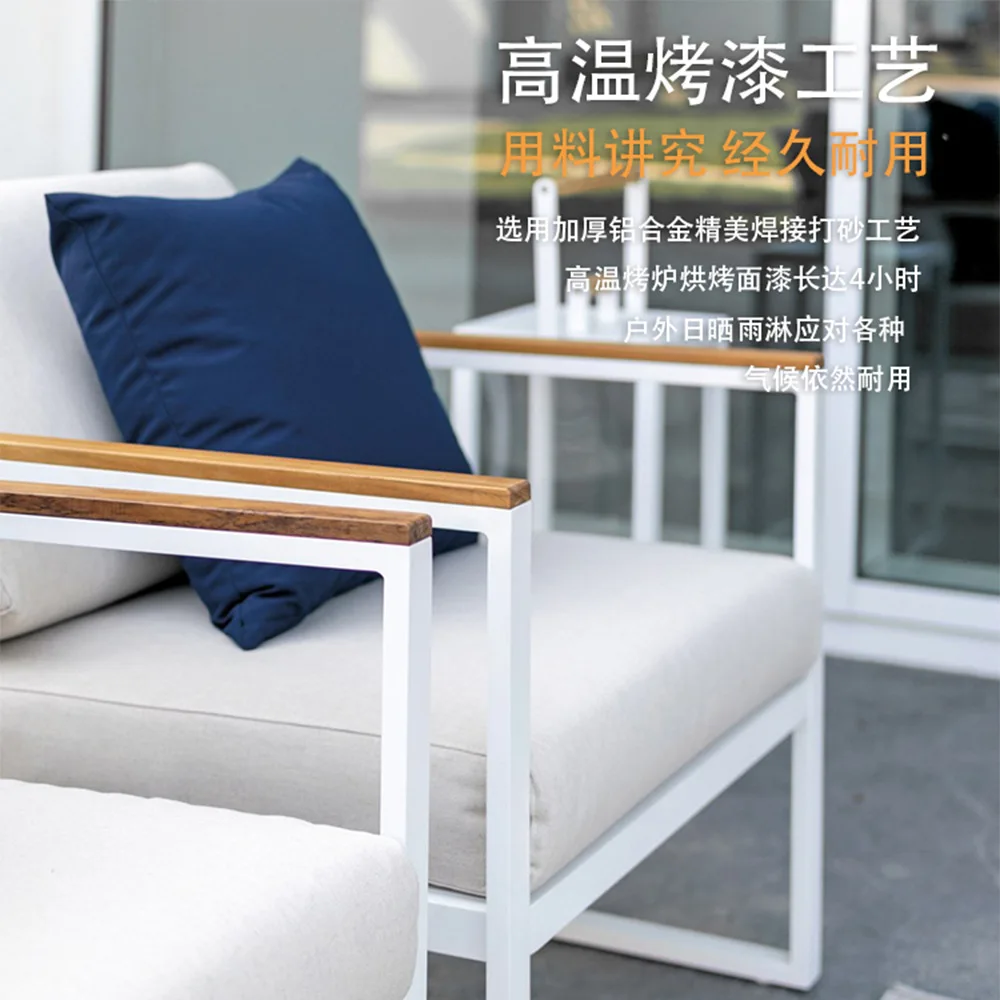 uc-Outdoor Leisure Nordic Design Rattan Sofa Furniture Set Cushions Waterproof Sunproof Courtyard Hotel Garden Balcony Villa-