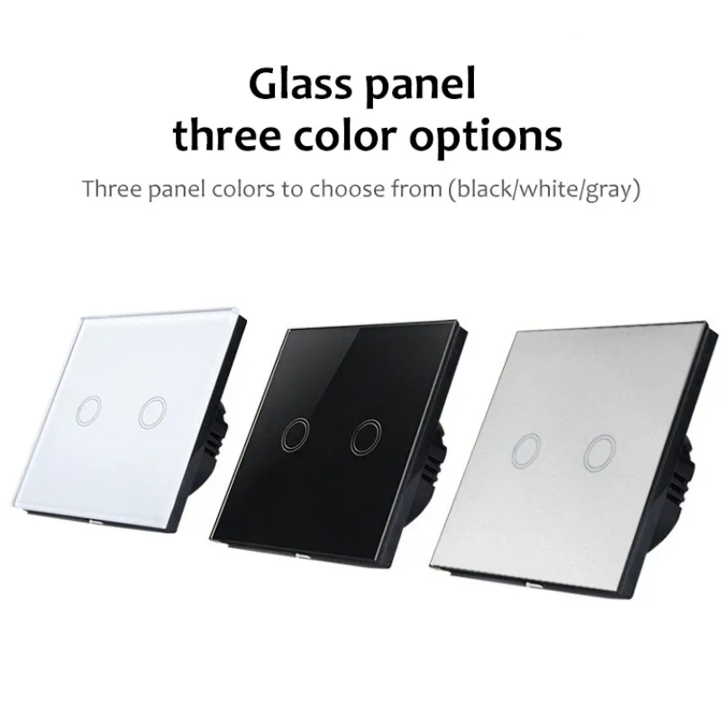 زجاج جدار اللمس التبديل الاتحاد الأوروبي المملكة المتحدة القياسية المقبس لوحة كبيرة الجدار ضوء واحد لايف خط التبديل USB TypeC المقبس صافي التلفزيون Tel المقبس #2
