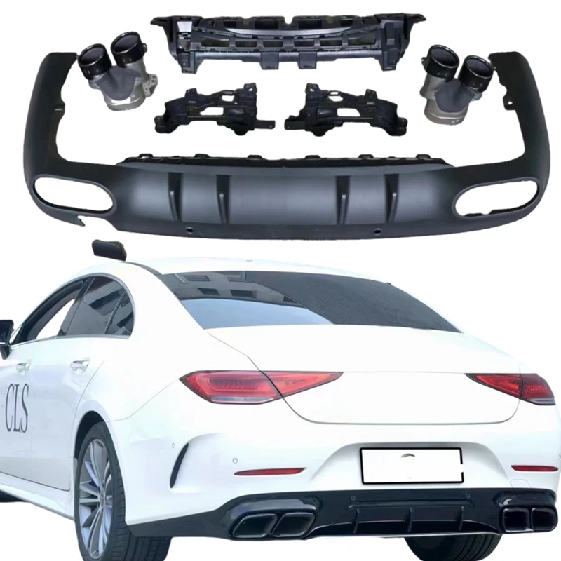 

Dream Garage Carbon Fiber C257 Rear Bumper Diffuser Lip Upgrade CLS 53 63 Rear Diffuser For Mercedes Benz CLS C257 350 500 5
