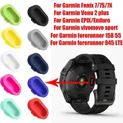Silicone Dust Plug For Garmin Fenix 7 7S 7X/Fenix 6 6S 6X Pro/Fenix 5 5S 5X/Garmin Venu2 Plus/Vivomove Sport Protector Cover Cap