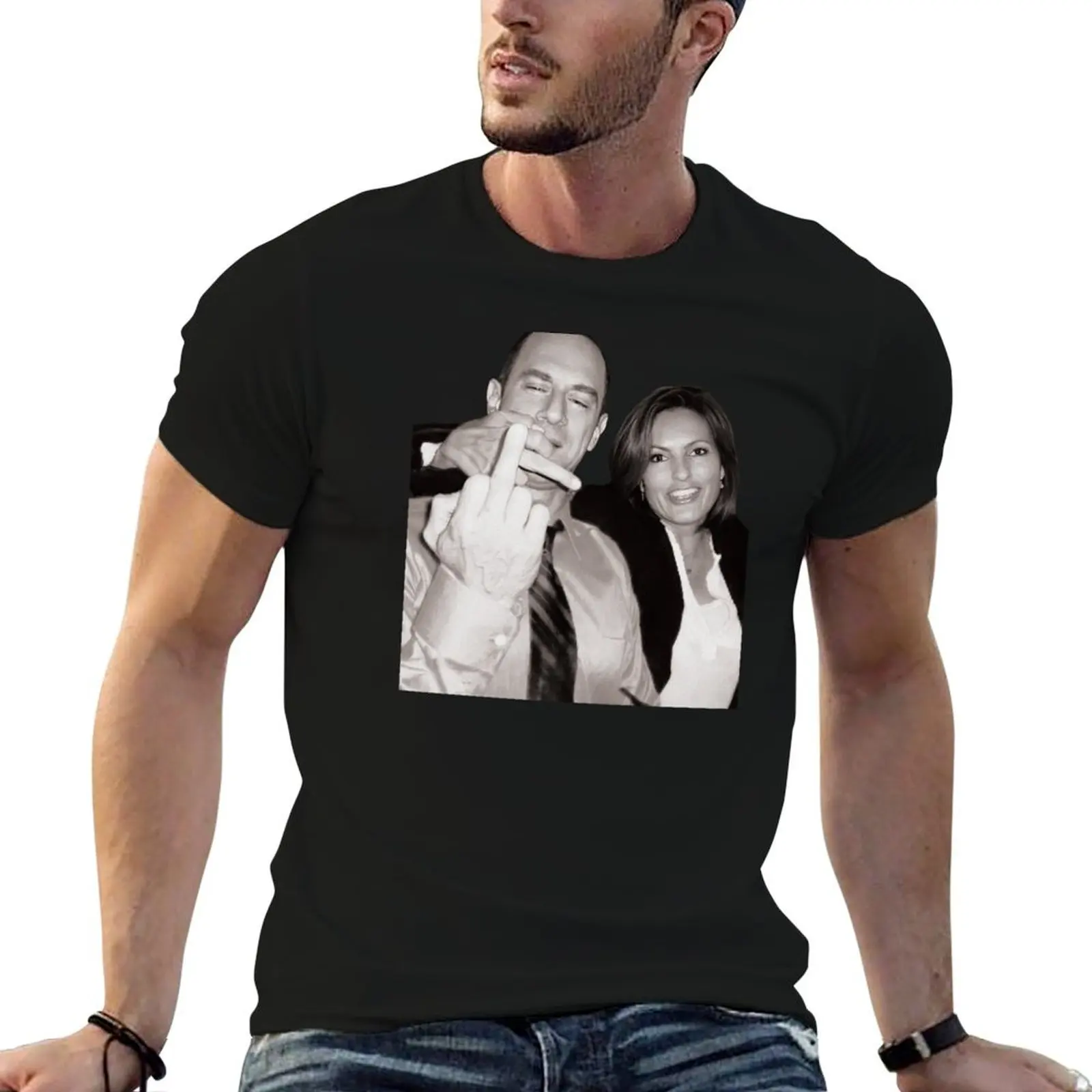 

Olivia Colors SVU And Benson Elliot Stabler T-Shirt t shirts for man cotton funny man t shirts cotton T-Shirt