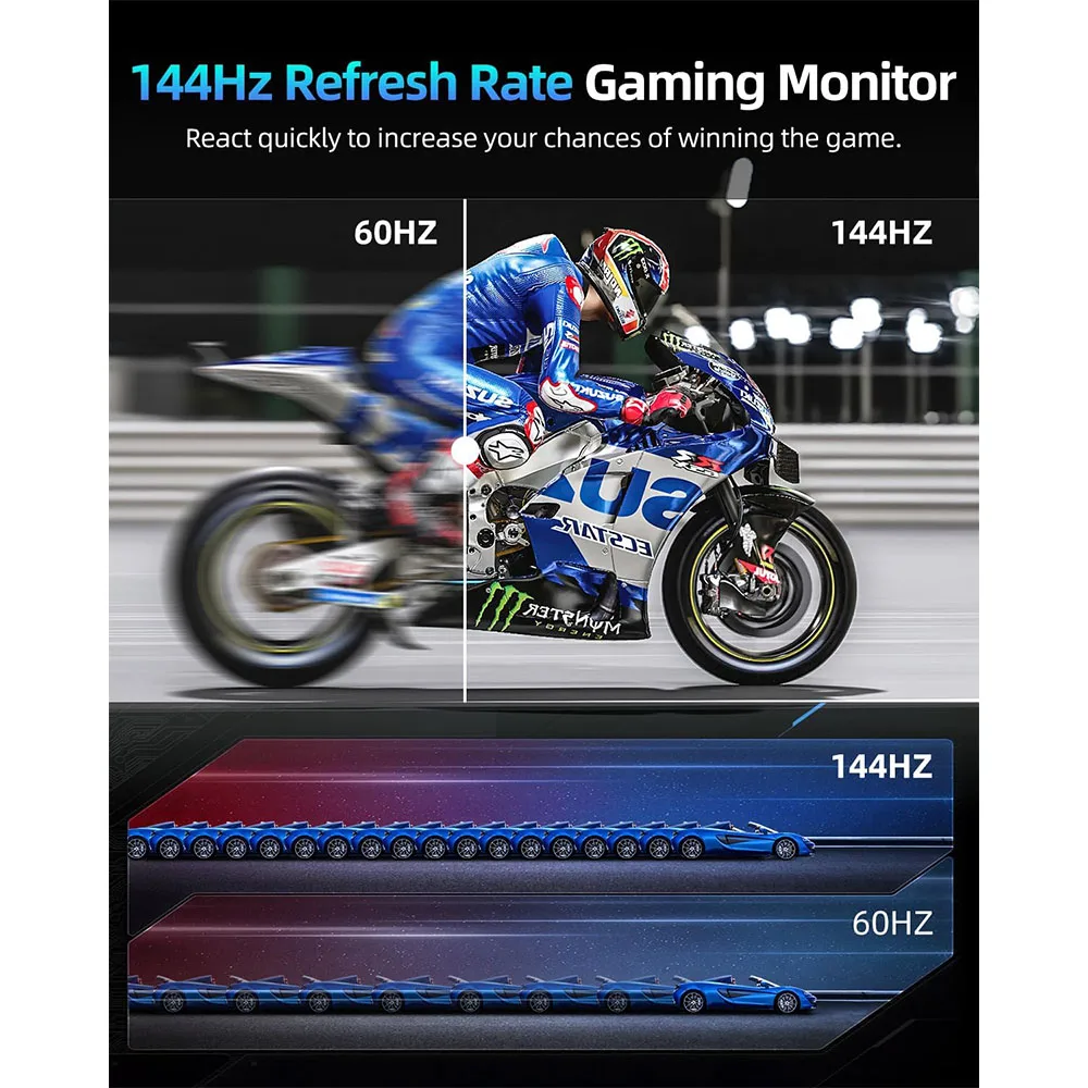 UPERFECT K118 18 inch Portable Gaming Monitor, 144Hz Refresh Rate, 2560x1600 IPS Screen, 1000:1 Contrast Ratio, FreeSync, HDR