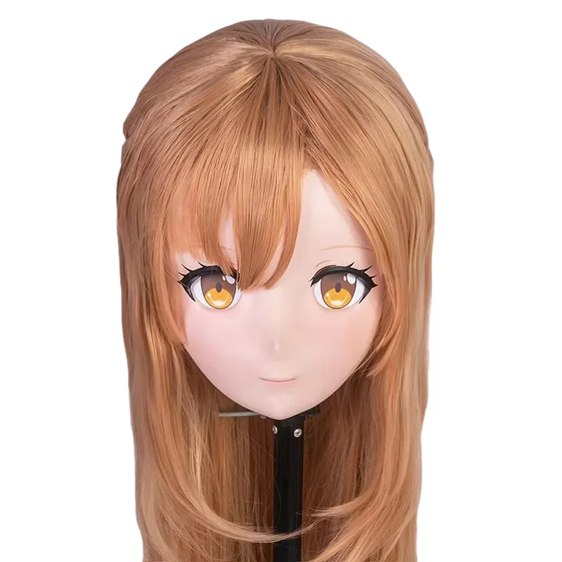 (LiLi Mask-113) Sweet Girl BJD Resin Full Head Custom Cosplay Japanese Anime Silicone Kigurumi Mask Cross Dressing