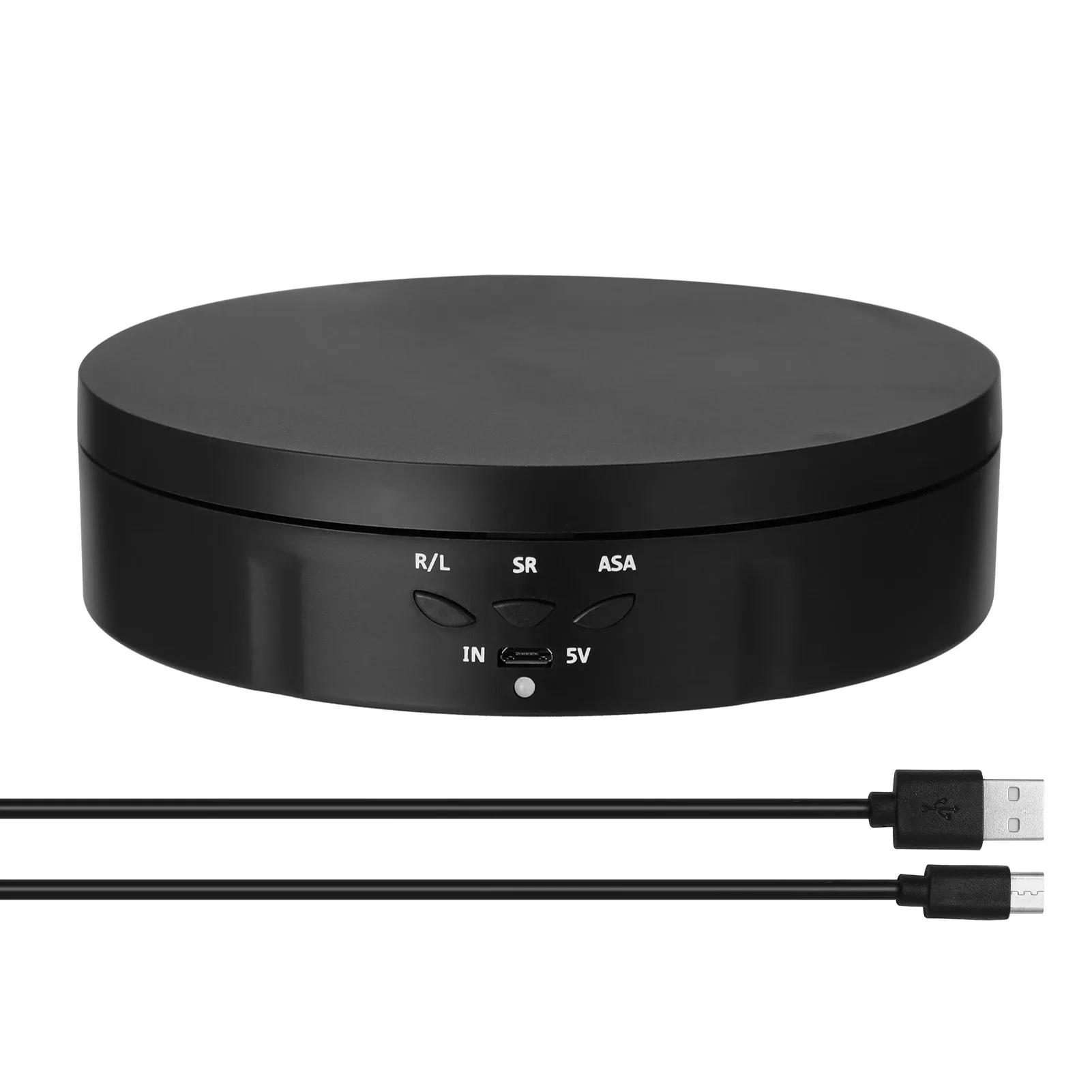 360° Electric Rotating Visualizer Turntable 3 Speeds Adjustable, USB Charge Display Stand for Jewelry Shoes Video Shooting Prop