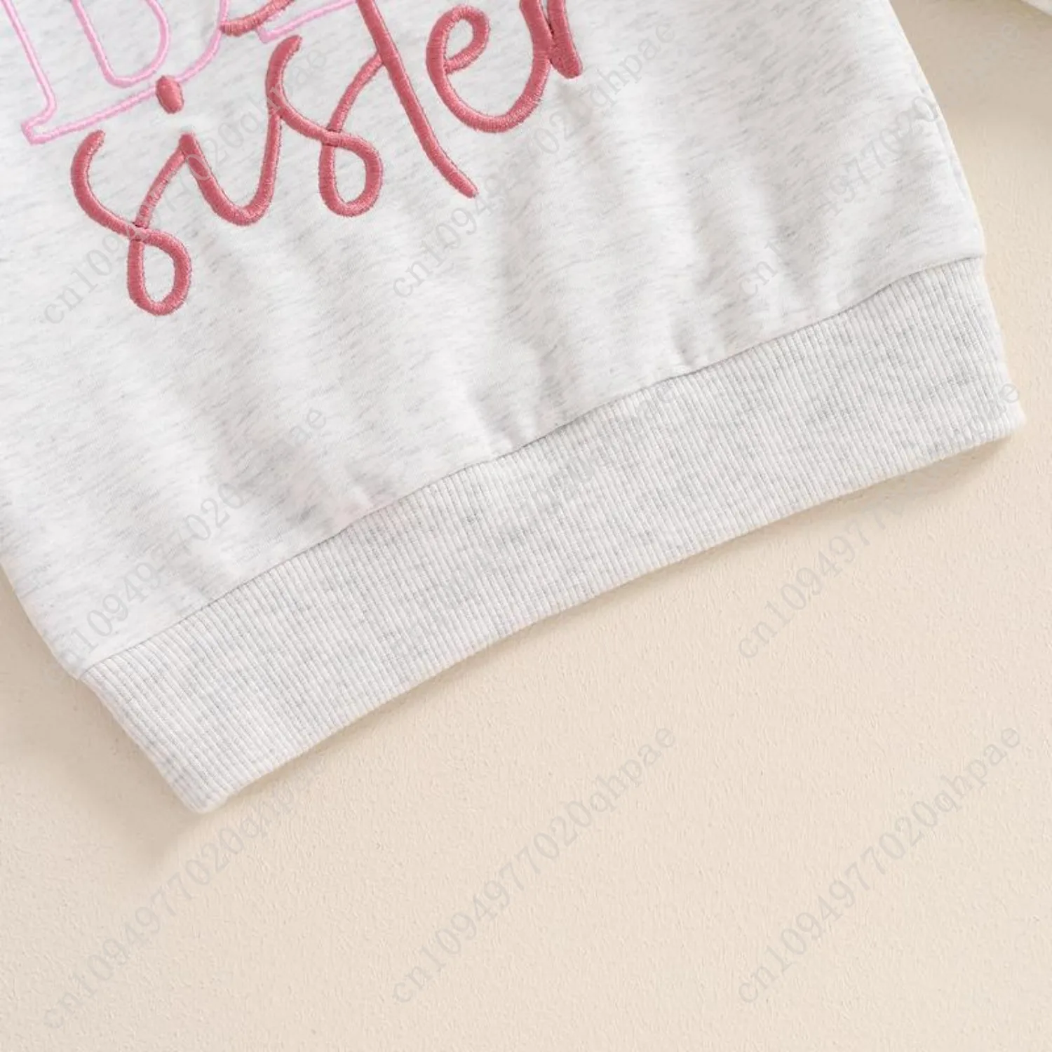 سويت شيرت للأطفال الصغار والبنات والأولاد، ملابس متطابقة مع الأخت والأخ، بلوفرات مطرزة بحروف، سويت شيرت برقبة دائرية، ملابس خريفية