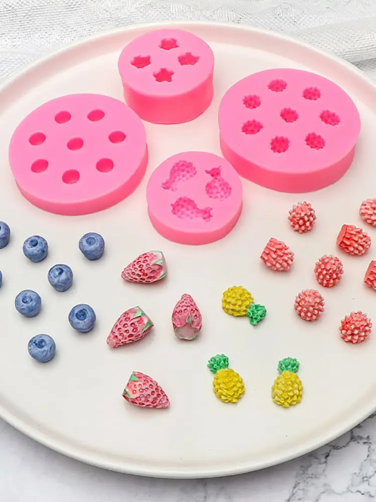 Silikonowy świat Silikonowa forma do ciasta Borówka Malina Ananas Truskawki Fondant Forma do dekoracji ciast Narzędzia Czekoladowa forma — zdjęcie 2