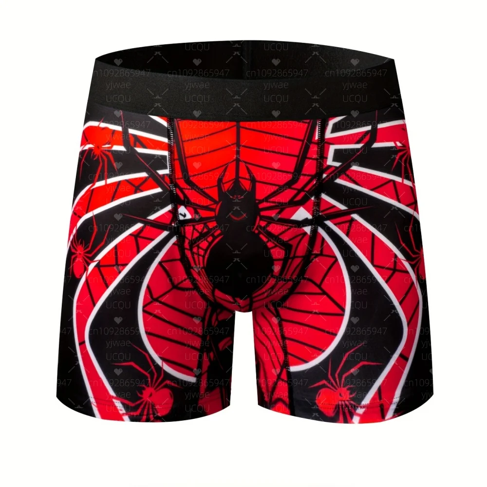 

Summer Men's 3D spider print Boxers Shorts Panties Men's Underpants Stretch Animated Sitcom Briefs Underwear Shorts men clothing