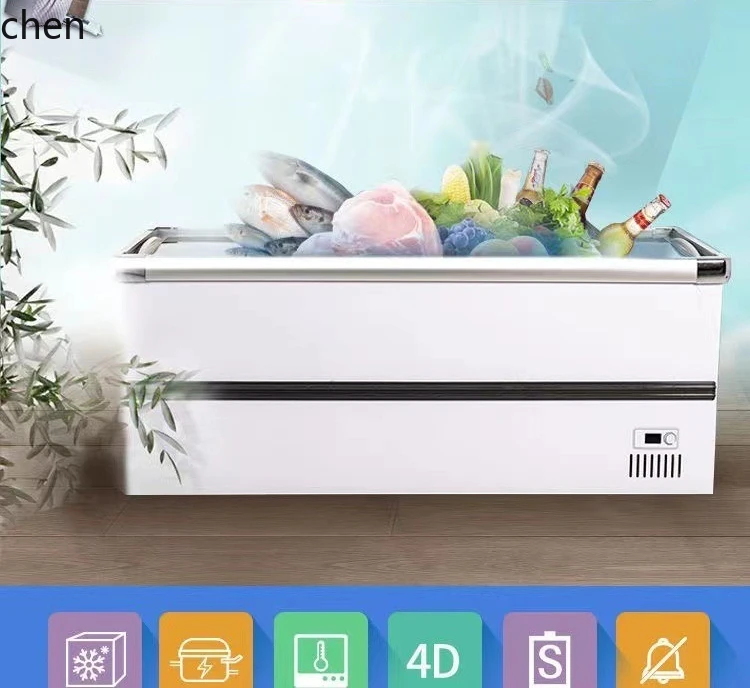 HXL Refrigerated Display Cabinet Freezer Display Transparent Fresh-keeping Cabinet Commercial Horizontal