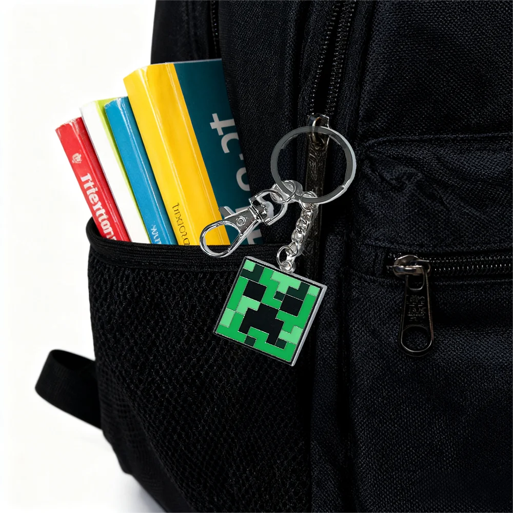 Minecraft Officially Licensed 3D Figurine Bag Clip Charms Anime Figure Keychain Creeper Anime Collector Kering Backpack Decor Fu view 5
