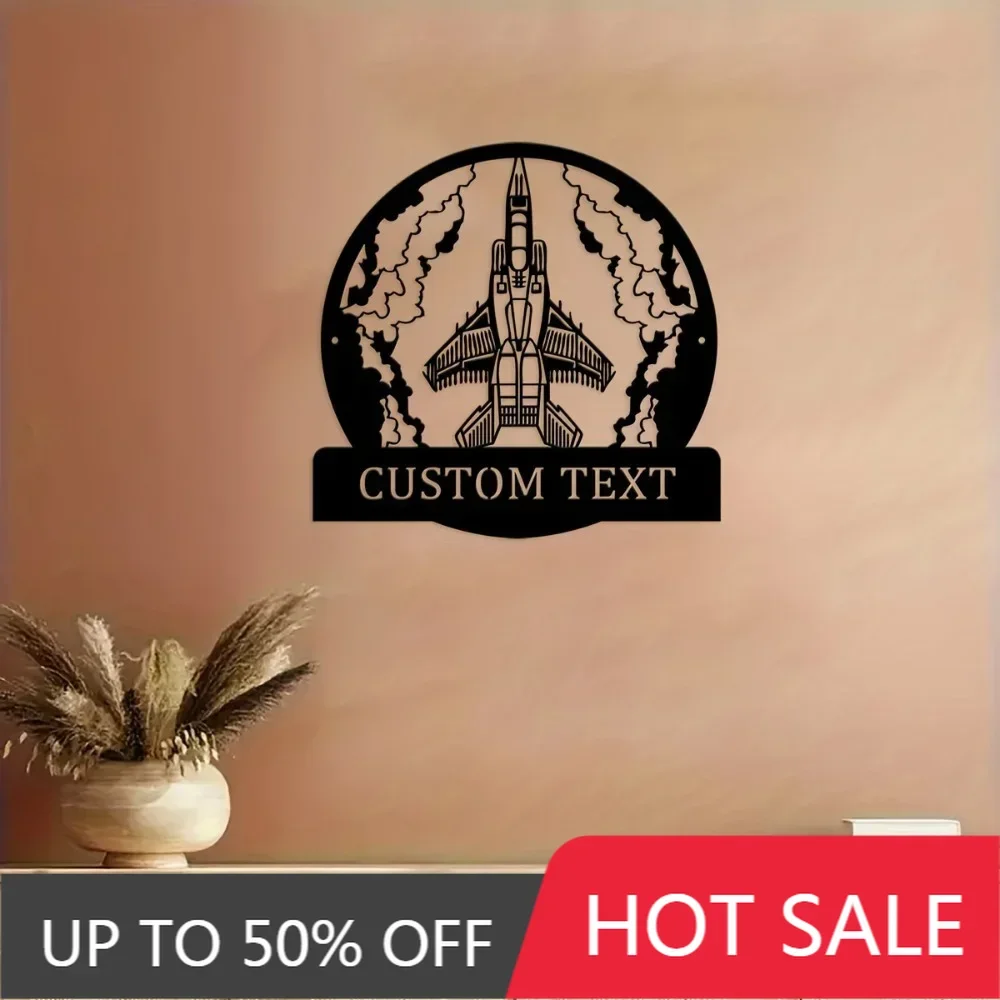 

1PC Exclusive Tailorable Metal Airplane Wall Decor in Vintage Style Add Custom Text Reusable Matte Finish for Aviation Lovers