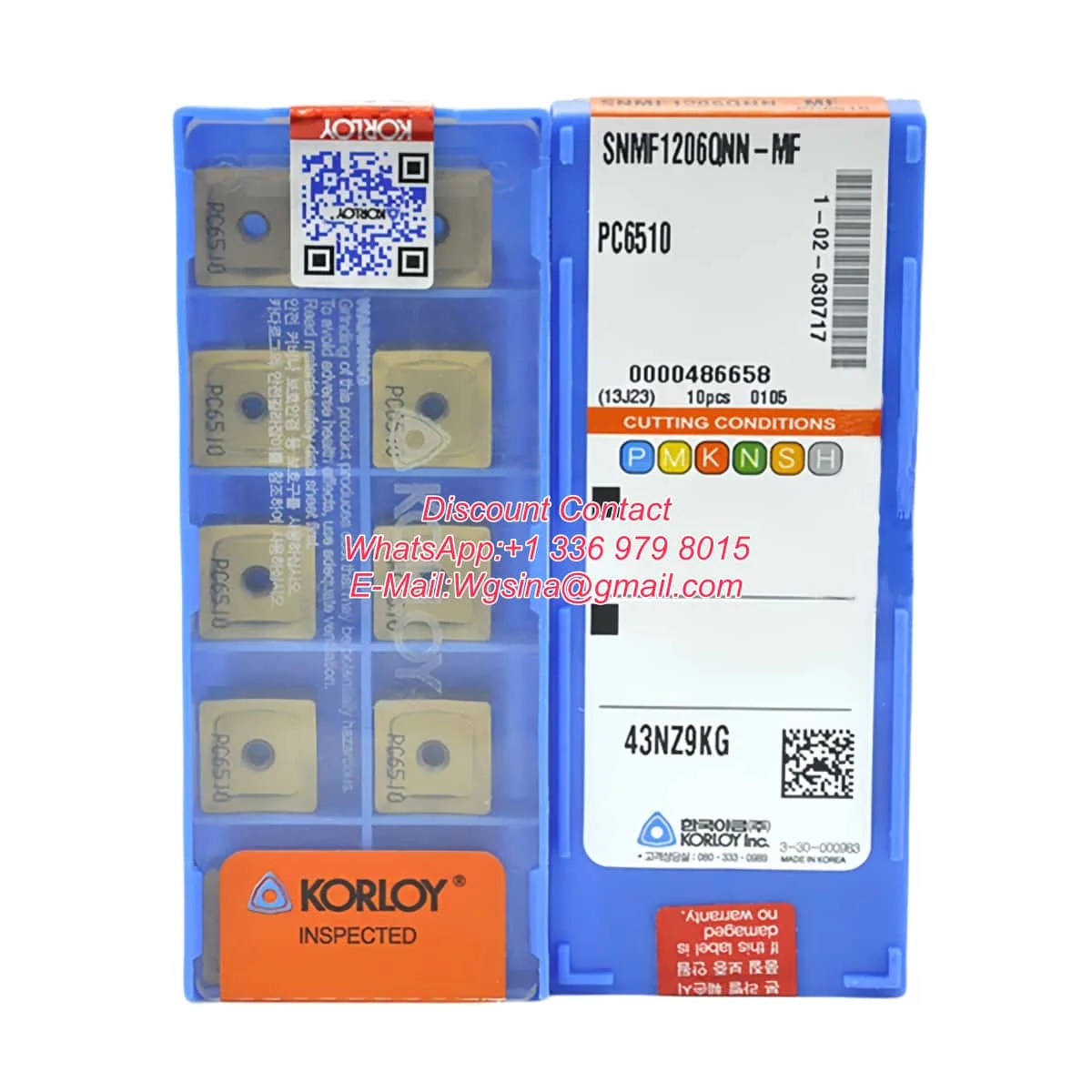 

10 шт. оригинальная фрезерная пластина SNMF SNMF 1206 ONN-MF QNN-MF PC6510