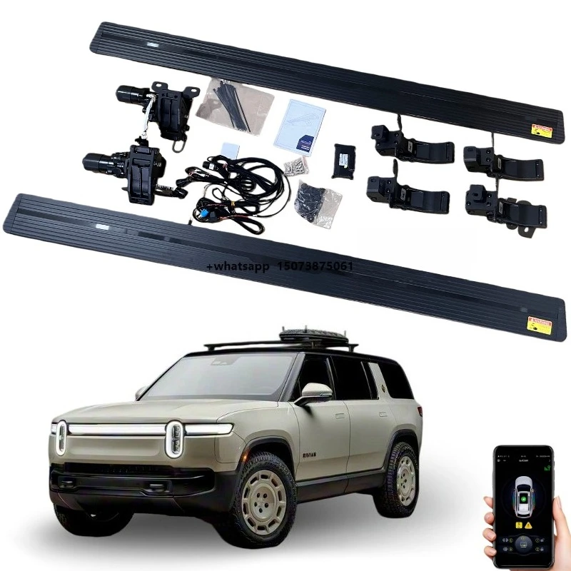 

Heavy Duty Electric Running Boards Automatic Side Step for RIVIAN R1S Aluminum Alloy Side Step
