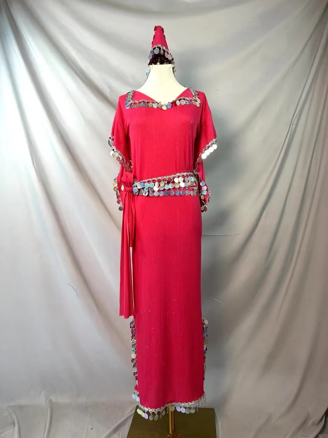 2025 Belly Dance Costume Advanced Sequin Robe Saidi Baladi Professional Competition Robes Oriental Dance Performance Clothes