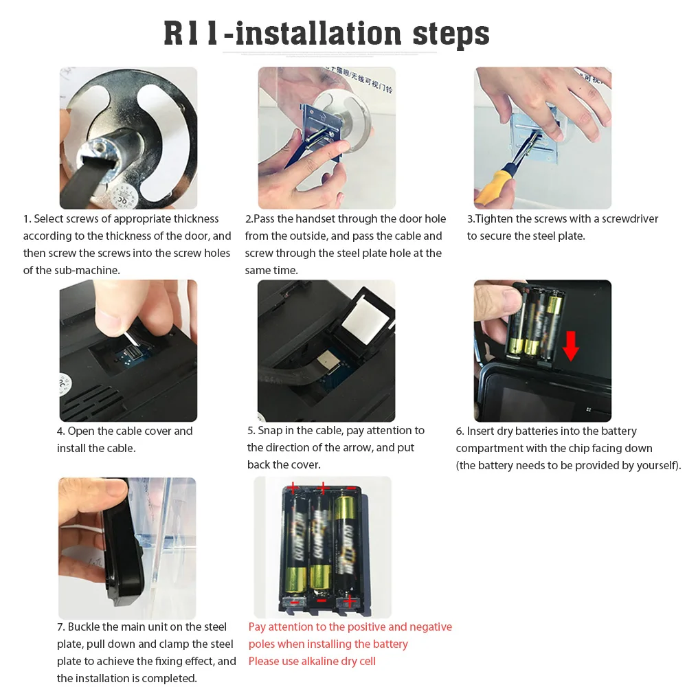 Doorbell Door Viewer Camera with Wireless Live View Night Vision Photo Shooting Digital Door Monitoring for Home Security