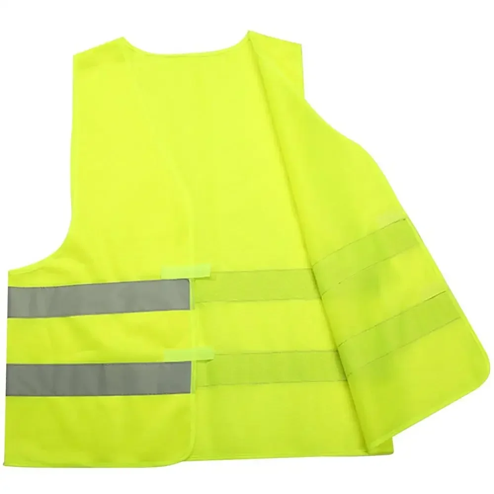 Auto Reflecterende Kleding Voor Veiligheid Verkeersveiligheidsvest Geel Zichtbaarheid Buitenshuis Voor Hardloopfietssportvest