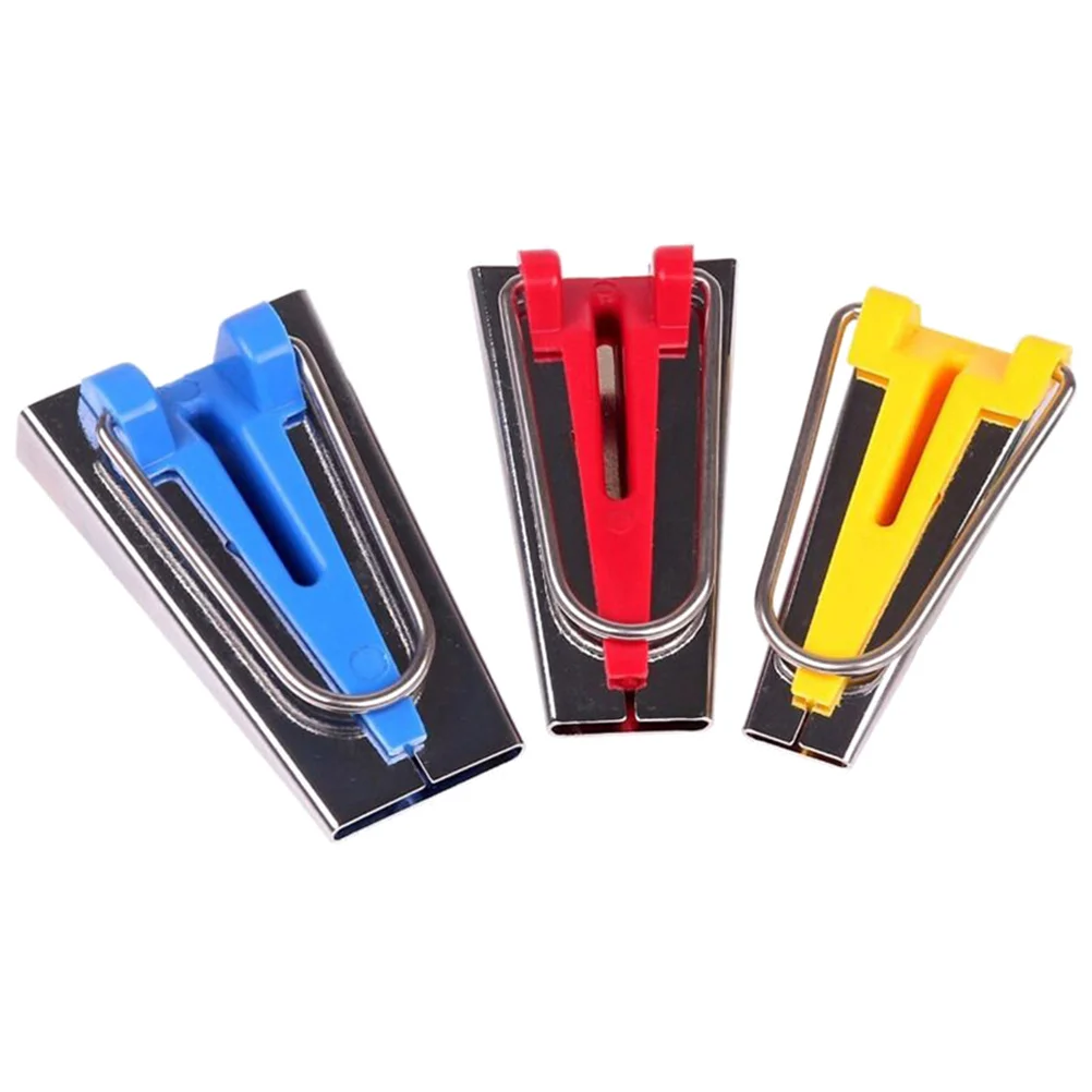 

3PCS Fabric Bias Tape Maker Durable Metal Tool for Sewing Quilting Patchwork Easy Fast Precise Fabric Accents Borders