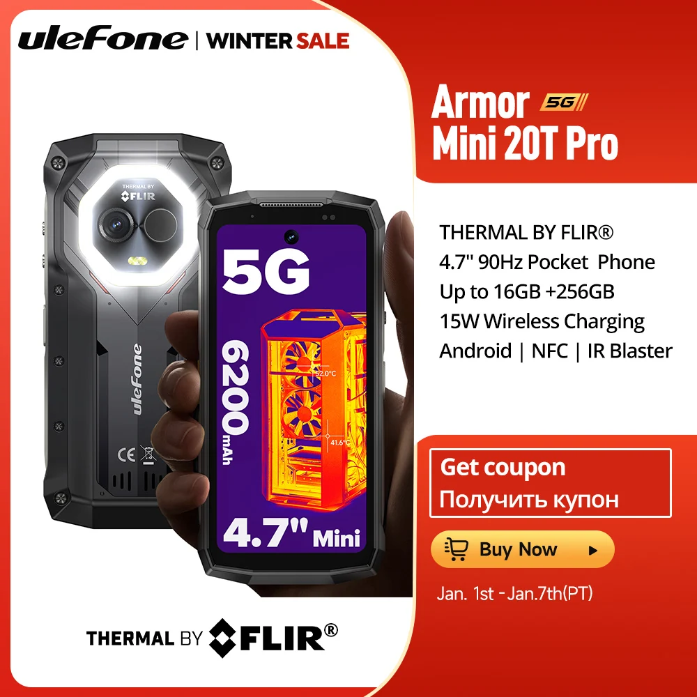 Ulefone Armor Mini 20T Pro 5G  THERMAL BY FLIR® 4.7