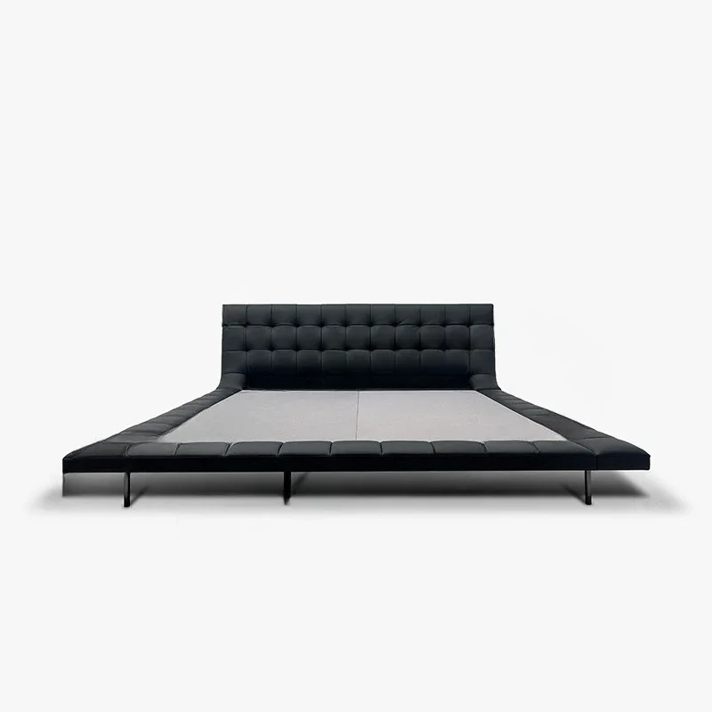 Barcelona square lattice full cowhide bed