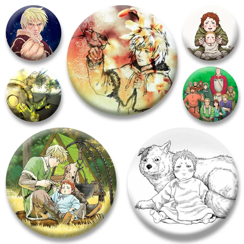 Comic Vinland Saga Enamel Pins Anime Button Badge Cartoon Thorfinn Canute Askeladd Pins Clothing Bag Decor Jewelry Souvenir Gift