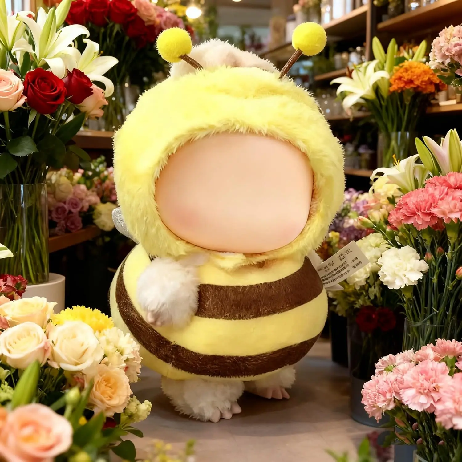 Adorable Bee Clothes for 17cm LABUBU Dolls, Outfits for Clothes Set, Cute Dolls Keychain Accessories (Doll Not Included)