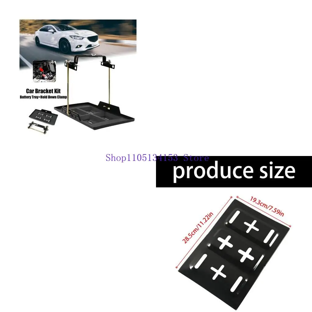 

hg89 Железный лоток для установки батареи Универсальный регулируемый дизайн Противоскользящее основание Держатель лотка для для