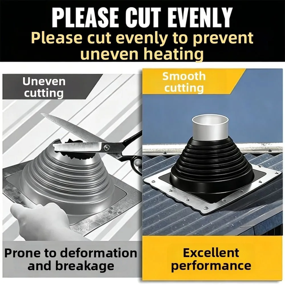 Silicone Roof Pipe Boot High Temperature Flexible Silicone Pipe Boot Waterproof Vent Pipe Cover