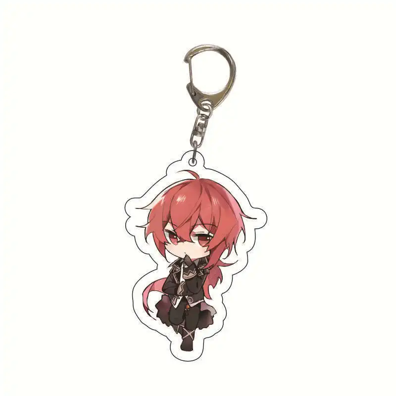 Game Anime Genshin Impact Gorou Tartaglia Hu Tao Arataki Itto Scaramouche Keychain Accessories Key Chain Pendant Cartoon Badge