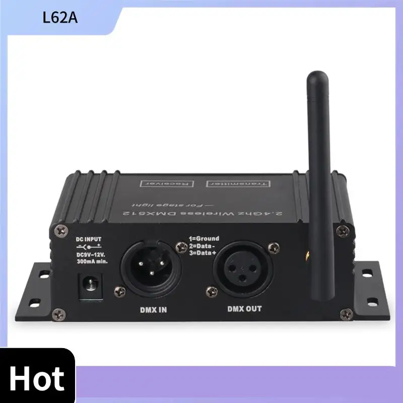 

L62A 3X DMX 512 Wireless Controller Receiver Transmitter LCD Display Power Adjustable EU Plug
