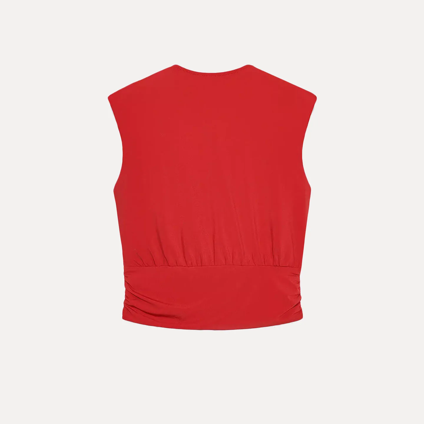 

Sexy Deep V Ne Svel Pleated Women's Top European Sle Z Brand Outerwear Regular Length Chinese Origin