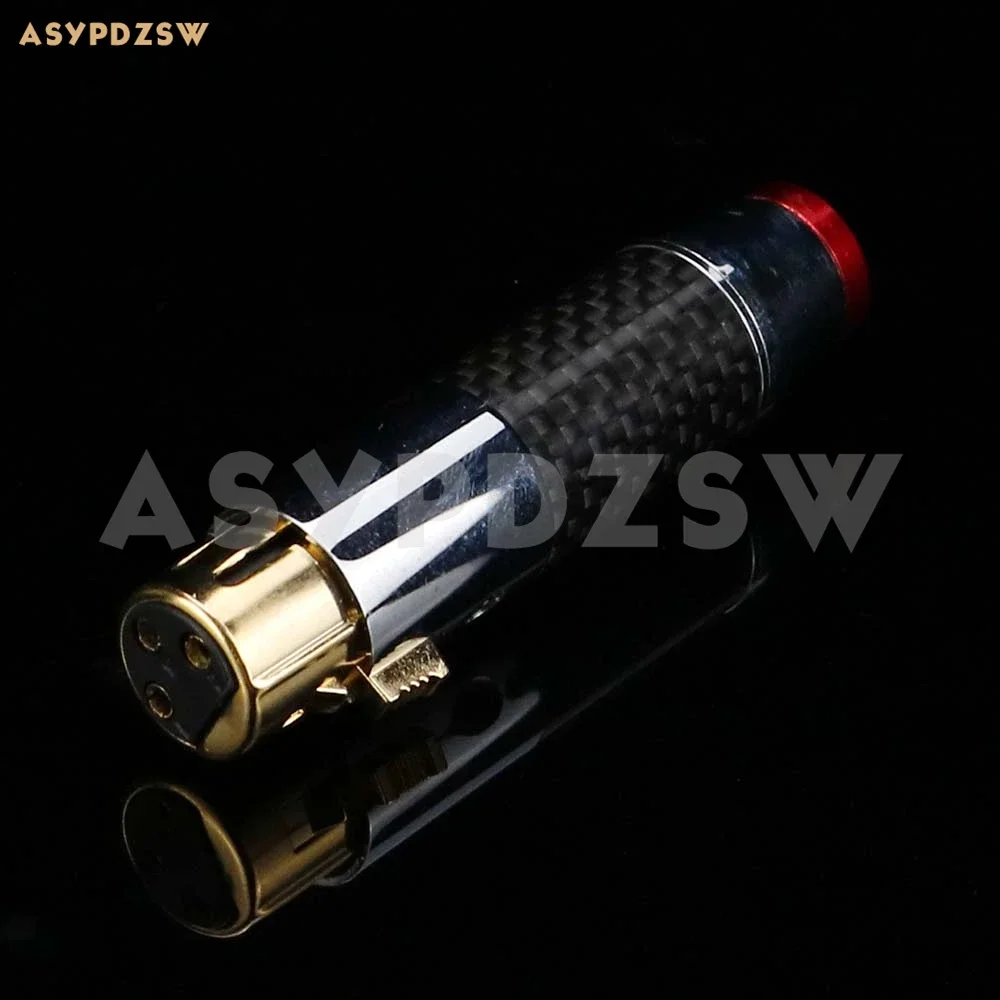 

HIFI Metal carbon fiber Gold plated XLR Female connector Jack 3-Pin balance plug