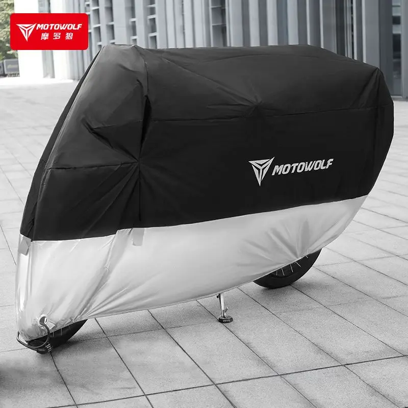 Universal Motorcycle Cover Waterproof Windproof  All Season Dustproof UV Protective Outdoor Motorbike Rain Cover Sunshade