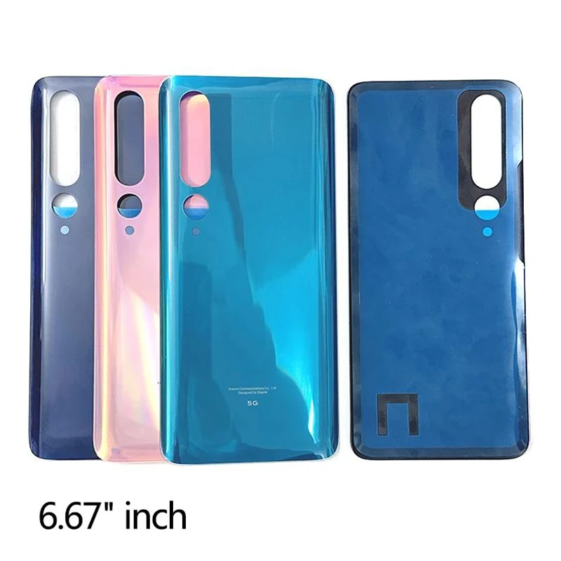 For Mi10Pro 3D Glass For Xiaomi Mi 10 5G Mi10 Mi 10 Pro 5G Battery Back Cover Rear Door Lid Panel Shell Housing Case Replacement