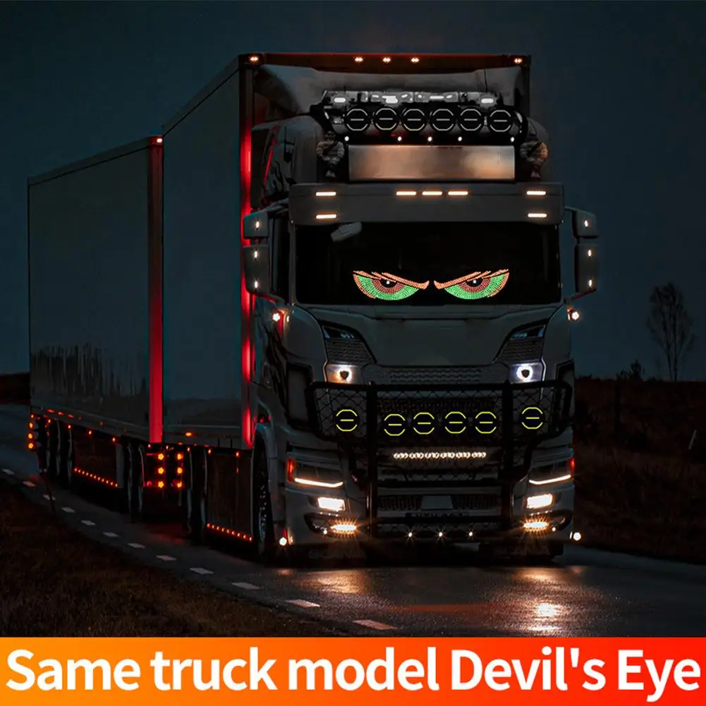 Car Dynamic Demon Eye Light USB Programmable Flexible Car Window Screen LED Display Animation Car Decoration Screen 2pcs