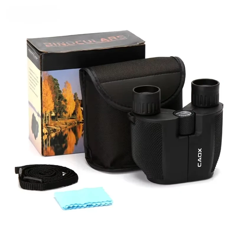 CAOX Fernglas 10X25 Langstrecken-Taschenfernrohr HD Teleskop Faltbares Kompaktes Bak4 Prisma Fernglas Optisches Zielfernrohr FMC-Linse für die Jagd – Detail 12