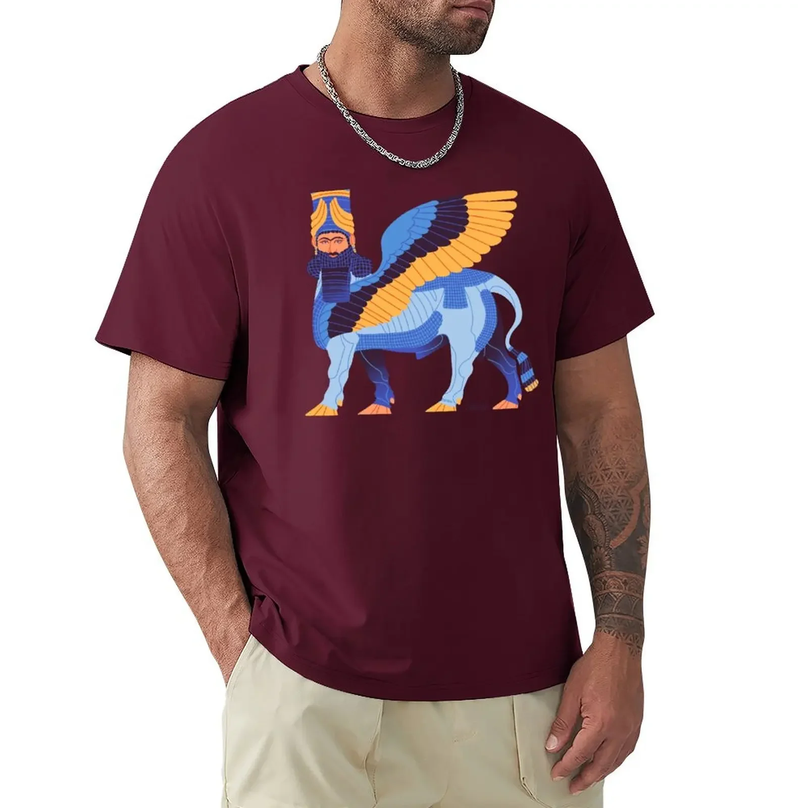 Lovely Lamassu T-shirt shirts graphic tees hippie clothes slim fit t shirts for men