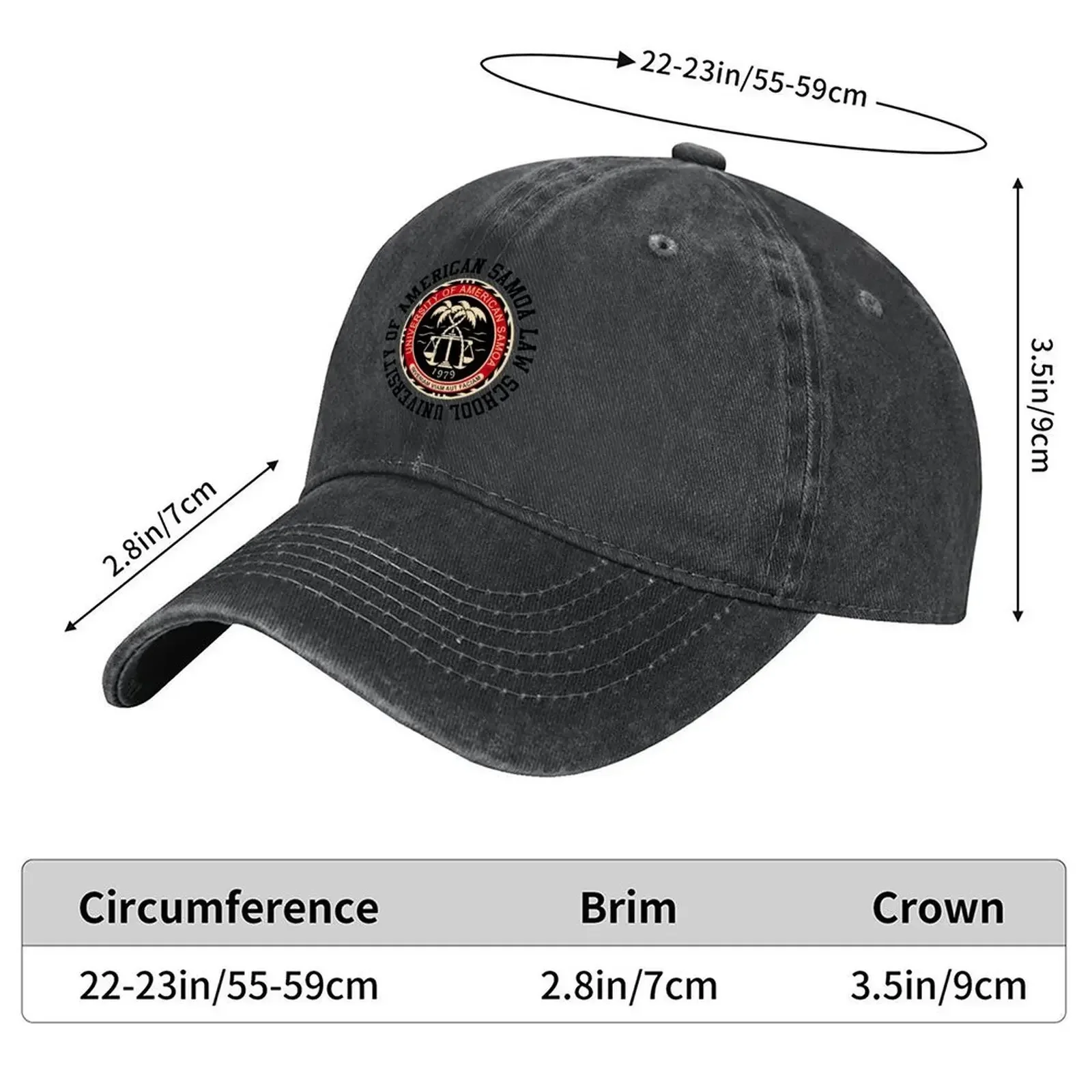 New University Of American Samoa Law School Logo BCS University Baseball Cap Wild Ball Hat Dad Hat Hat Men Designer Man Women's