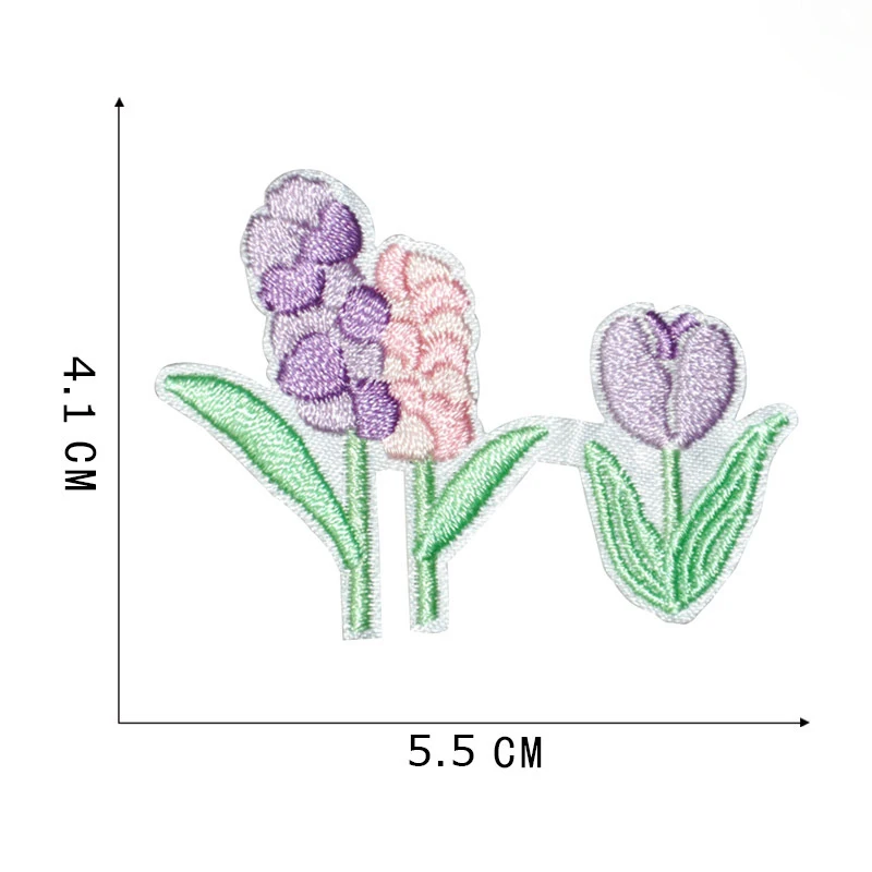 Haftowane piękne rośliny kwiatowe naszywki żelazko na plastry na odzież naklejki aplikacja sukienka do samodzielnego wykonania pudełko akcesoria do