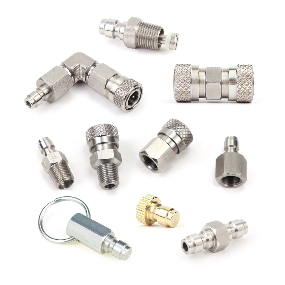 High Pressure 8MM Foster Quick Disconnect Male Female Adaptor Fill Nipple Blind Plug  Thread 1/8NPT&1/8BSP&M10*1